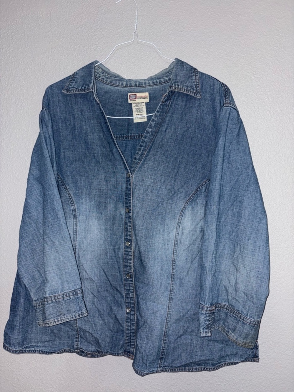 Faded Glory Light Blue Denim Shirt